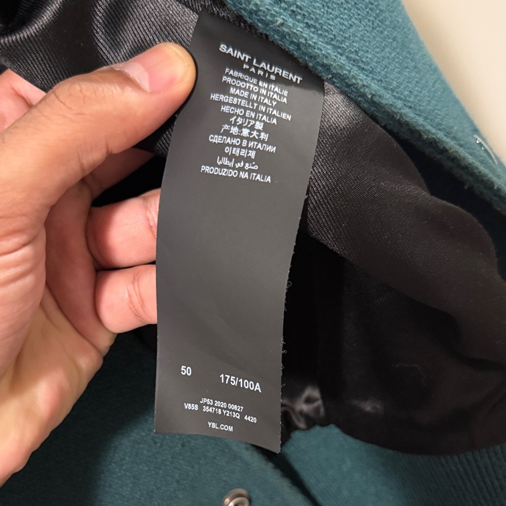 Saint Laurent Teddy Jacket - Green - Size 50 - Picture 7 of 12